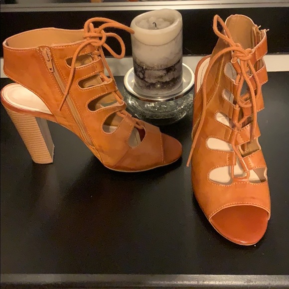 Rouge Helium Shoes - Rouge Helium Open Toe Lace & Zip Up Sandals Size 10